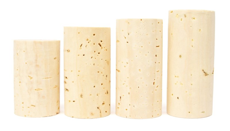 natural cork stoppers sizes